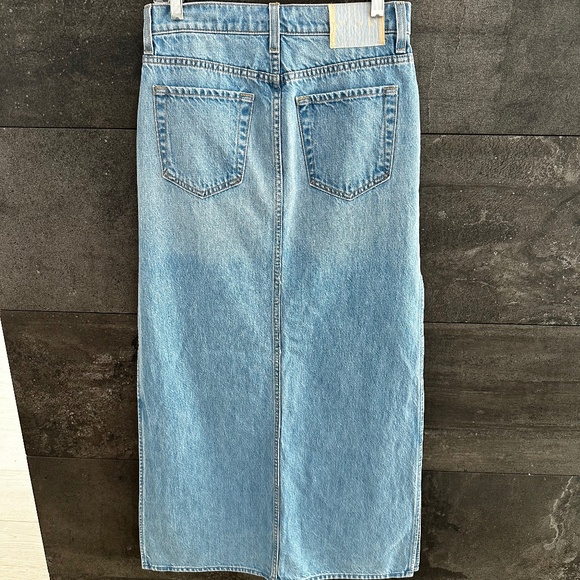Mother Snacks Lil Fun Dip Slice Denim Maxi Skirt Nothing Else Like It Size 25 - Picture 6 of 14